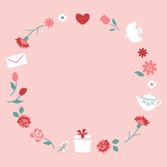 ピンクのスクエア背景