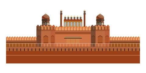 The Red Fort png illustration, transparent background