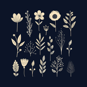 Adobe ilustrator leaf and tree design artwork