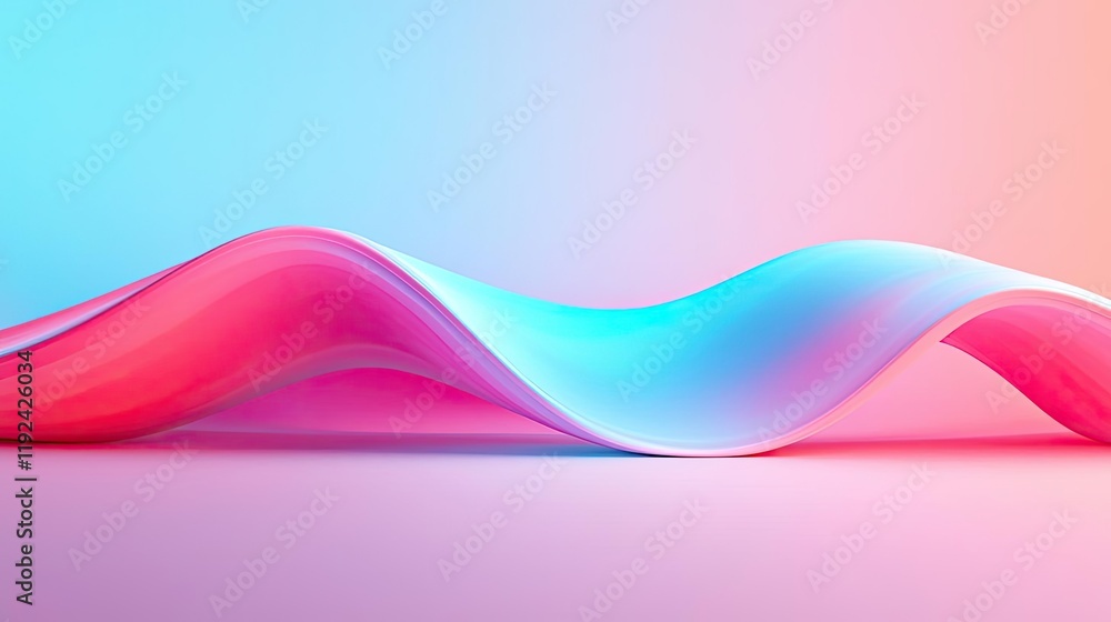 Poster Cloudy abstract background concept. Colorful abstract waves creating a vibrant dynamic background design.