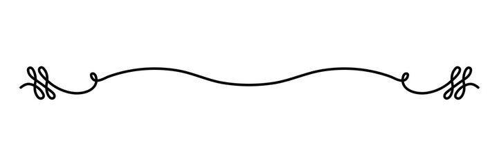 PNG Elegant decorative line divider on transparent background