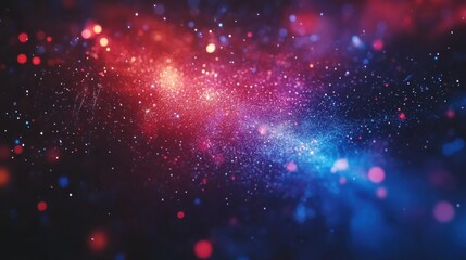 Colorful cosmic nebula with glowing stars and dust