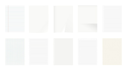 PNG Variety of blank paper templates on transparent background