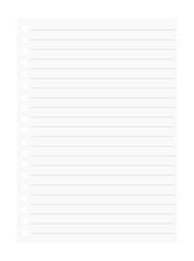 PNG Blank lined paper sheet illustration on transparent background