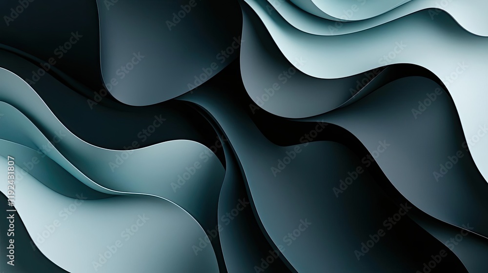 Poster cloudy abstract background concept. abstract wavy background with shades of blue and black, perfect 