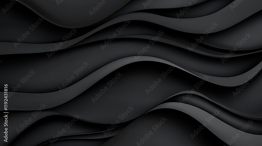 Aufkleber Cloudy abstract background concept. Dynamic black wave patterns create a modern, elegant background for design projects.