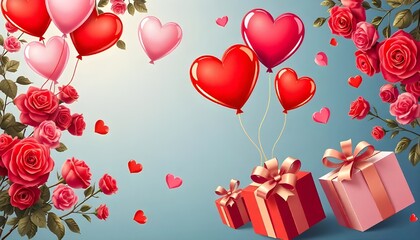 romantic valentine's day background with hearts, pink and red tones, perfect for love themed designs, cards, and celebrations, ideal for romantic and festive projects