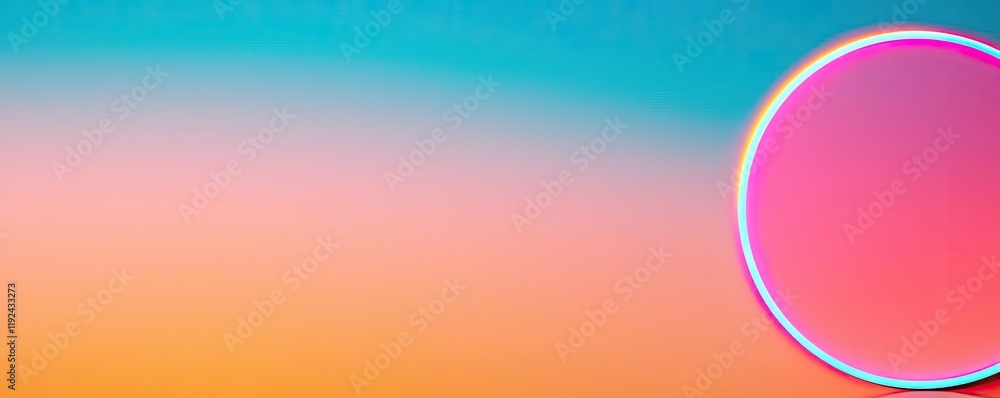 Aufkleber Triangle abstract background concept. A vibrant gradient background with a circular design element for creative projects.