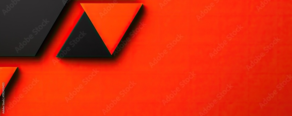 Aufkleber Triangle abstract background concept. Abstract geometric shapes in contrasting colors create a dynamic visual impact.