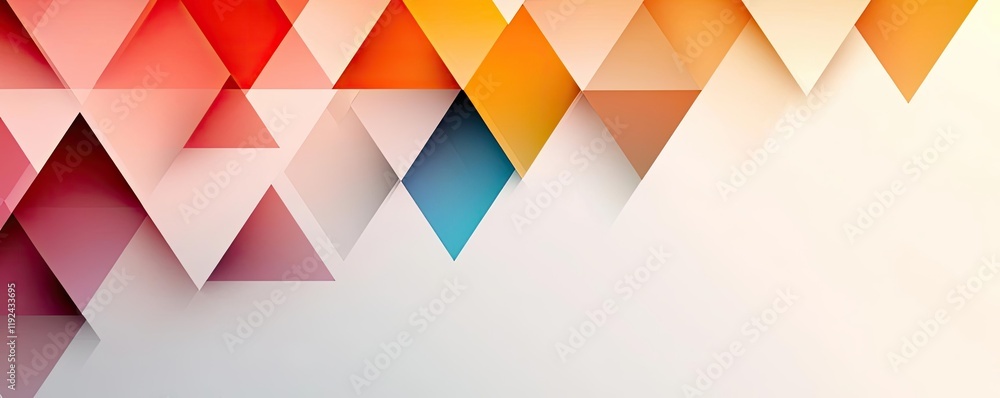Poster Triangle abstract background concept. Colorful geometric triangles creating an abstract art pattern for creative projects.