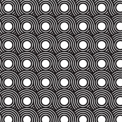 Seamless Ocean Wave-Inspired Graphic Pattern,Abstract Wave Pattern with Circular Motifs