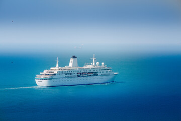 Cruise ship luxury, making perfect of a maritime adventure of holidays, international travel, and oceanic journeys for leisure, tourism, or exploration who love open-sea travel, creating a harmonious.