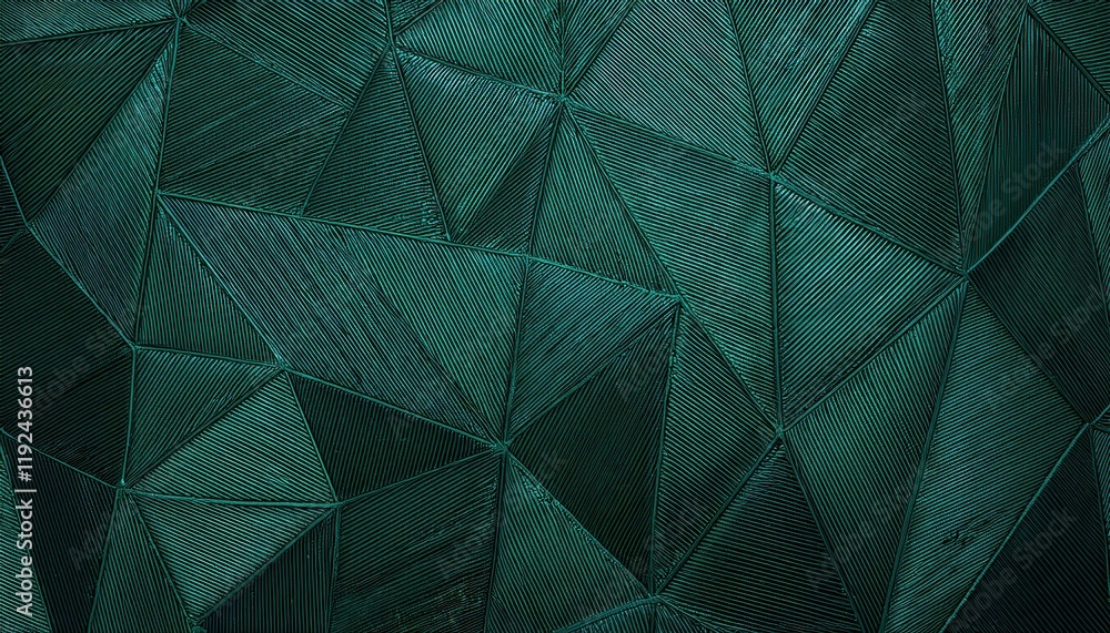 Aufkleber geometric green abstract pattern with linear texture, dynamic triangular shapes for modern graphic design and artistic background wallpaper banner