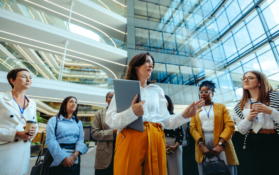 Diverse team of professionals in law firm training session