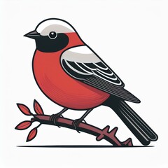Obraz premium Bird flat design. isolated on white background