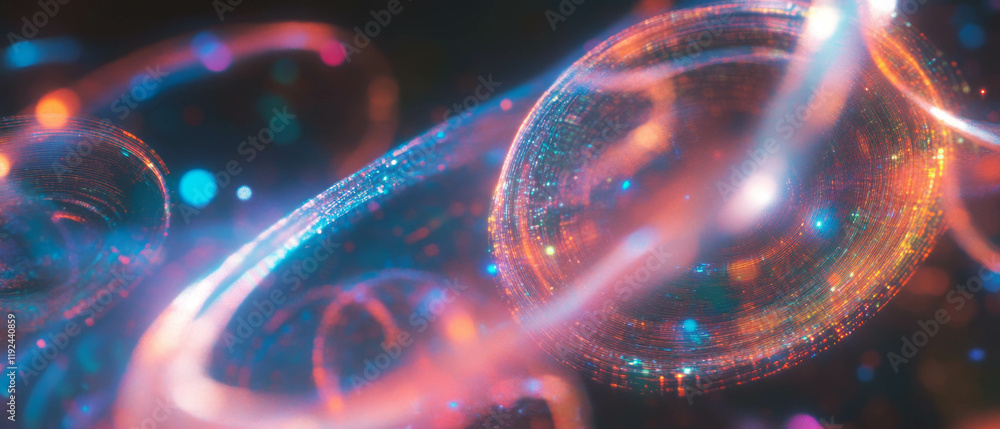 Aufkleber Vibrant abstract data visualizations showcasing complex information patterns