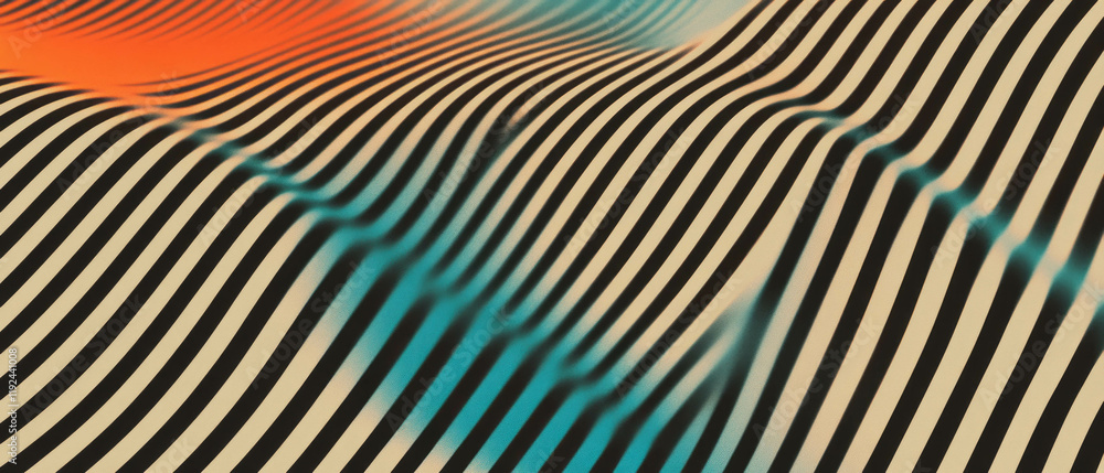 Aufkleber Dynamic asymmetrical patterns create visual interest and tension in abstract background design
