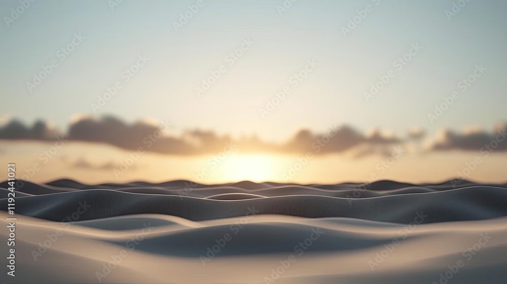 Poster cloudy abstract background concept. serene landscape at sunset with soft waves and vibrant sky color