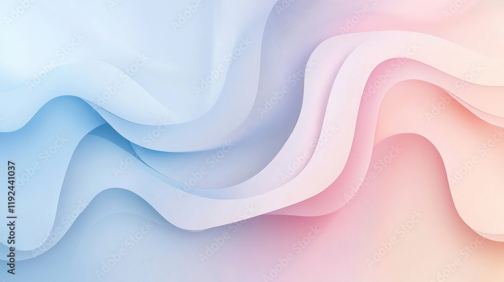 Poster abstract soft pastel gradient waves with fine lines texture background.