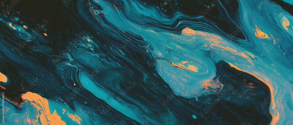 Poster celestial abstract pattern showcasing cosmic imagery with vibrant colors and fluid shapes