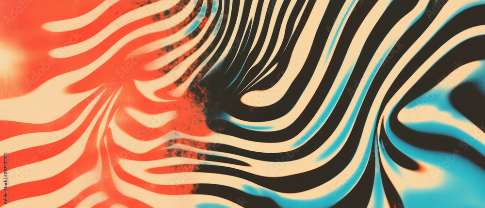 Aufkleber exploration of fluid dynamics through abstract swirling patterns in vibrant hues