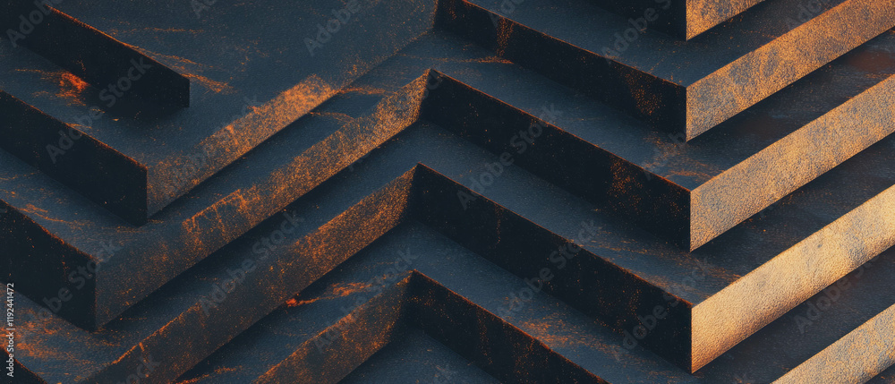 Aufkleber Layered textures create a dynamic abstract pattern with complex visual depth