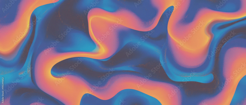 Aufkleber Colorful abstract background with rhythmic curves and flowing lines in vibrant patterns