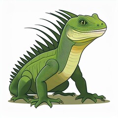 Obraz premium Basilisk lizard flat design. isolated on white background 