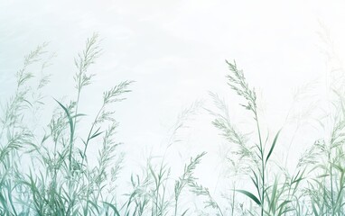 Obraz premium Dreamy Soft Focus Reed Grass Field with Bright Sky Background.