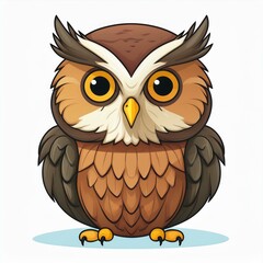 Burrowing owl flat design. isolated on white background