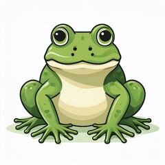 Obraz premium Bullfrog flat design. isolated on white background