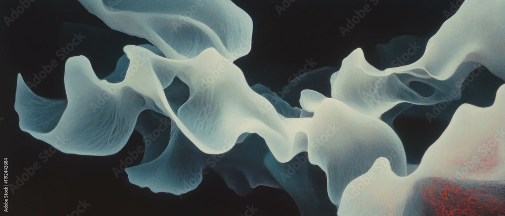 Aufkleber Dynamic interplay of abstract forms creating a mesmerizing visual experience