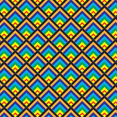 Abstract seamless geometric pattern with triangles in pink tones, vintage retro style, ideal for wallpaper, textile, and decor