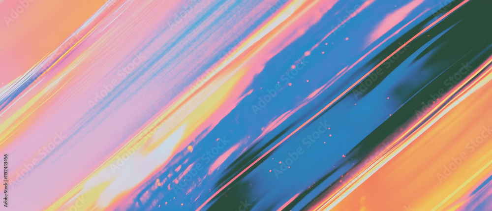 Aufkleber Dynamic interplay of abstract lines and vibrant colors creates an energetic visual experience