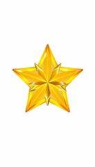 Fototapeta premium Golden Christmas Star Sticker