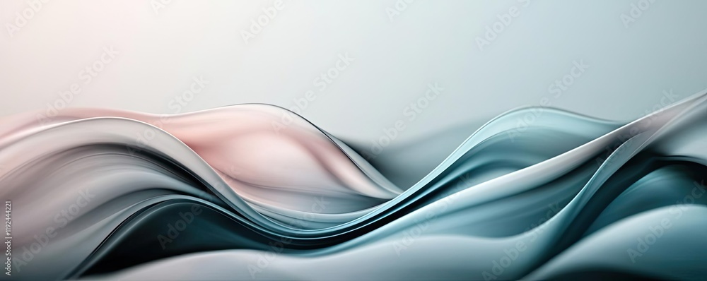 Poster Cloudy abstract background concept. Abstract flowing waves in soft colors create a serene and modern visual.