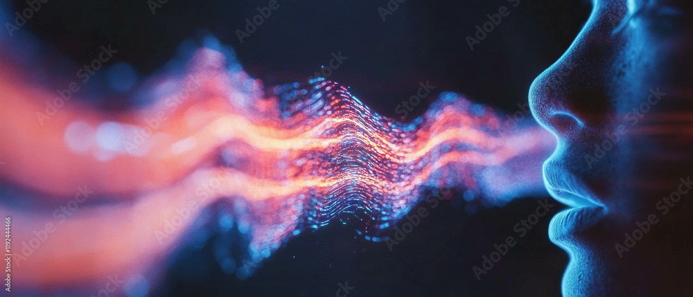 Aufkleber Exploring the connection between sound, visuals, and the phenomenon of synesthesia in vibrant colors