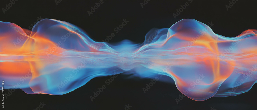 Aufkleber Exploration of abstract sound waves and visual vibrations in artful representation