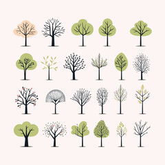 Adobe ilustrator leaf and tree design artwork