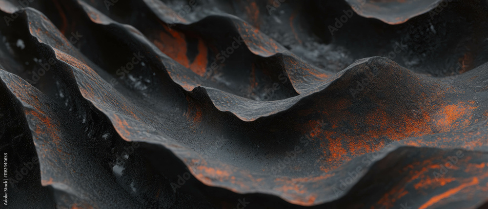 Poster Rust patterns create an organic texture reminiscent of industrial processes