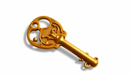 Golden Metallic Vintage Key