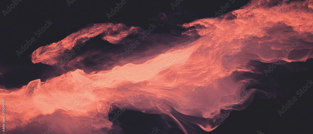 Poster Dynamic swirl of ethereal smoke trails creating an abstract atmosphere