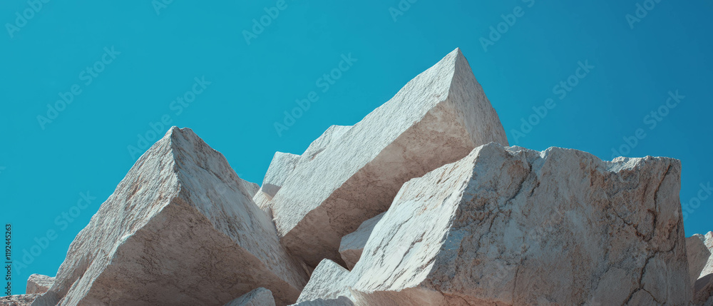Poster Exploration of abstract textures and geometric forms in tactile architectural environments