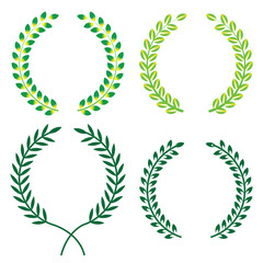 laurel wreath set illustrator