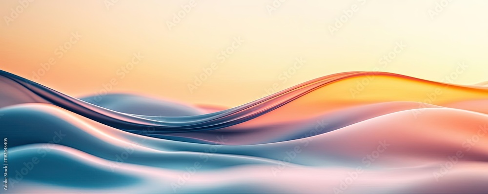Poster cloudy abstract background concept. colorful waves blend in a serene landscape, reflecting warm and 