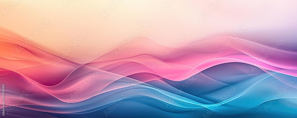 Poster Cloudy abstract background concept. Abstract wave patterns in soft colors, perfect for backgrounds and digital designs.