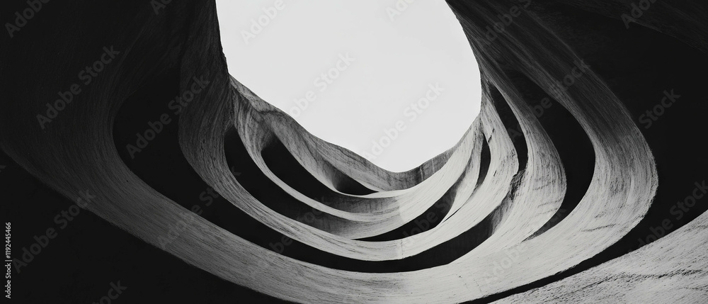 Aufkleber Exploring abstract textures and patterns in a sculptural landscape of curves and lines
