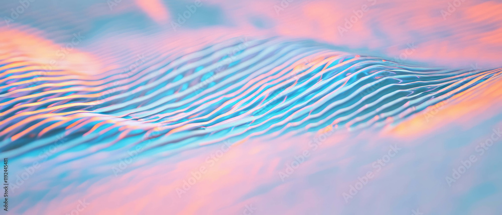 Poster Vibrant abstract textures displaying rhythmic pulsating and flowing movements