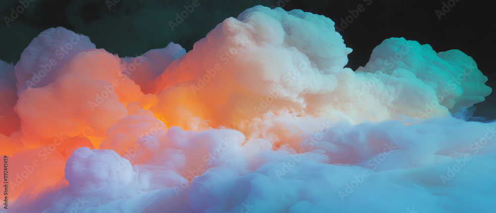 Poster Ethereal abstract textures resembling smoke and fog create a mysterious atmosphere