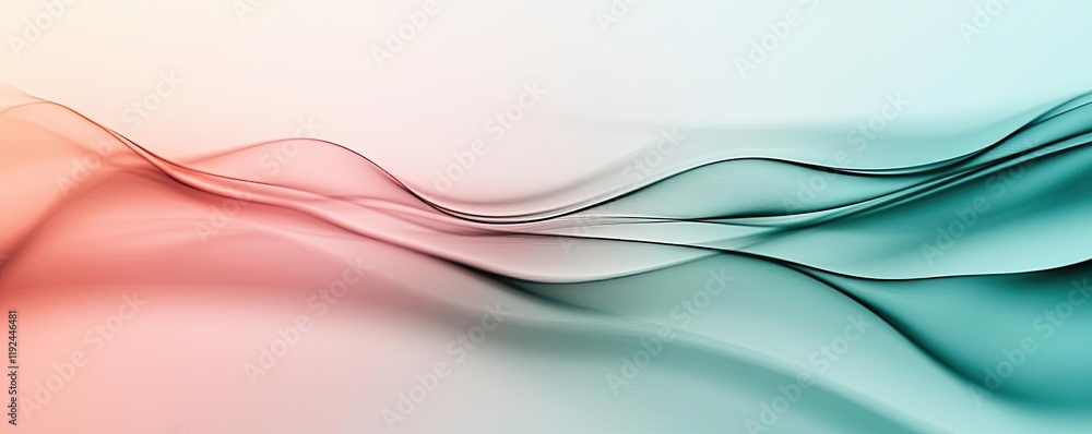 Aufkleber Cloudy abstract background concept. Abstract colorful waves create a serene and modern design for backgrounds or art.